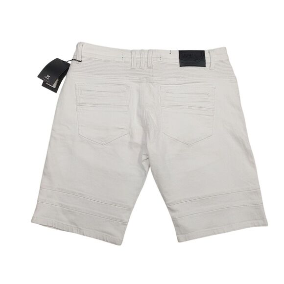 NWT X-ray Jeans White Denim Moto Shorts Mens Size 34 Style : Xms-9613 - Picture 5 of 16